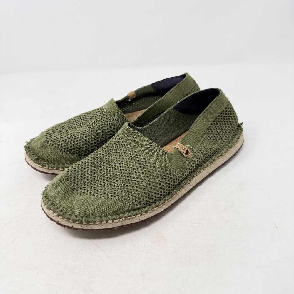 Saola Cannon Knit Slip On Shoes Green 9 Sustainable Eco Friendly Vegan Casual
